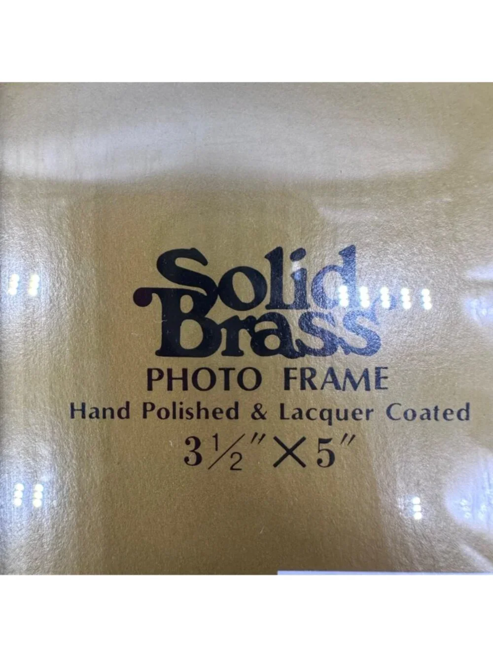 Vintage Brass Picture Frame Hand Polished Lacquer Silver Gold Tone Korea 3.5x5